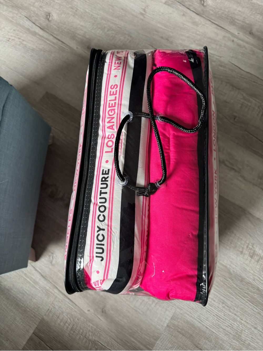 Juicy Couture King Comforter Set Hot Pink + Black
